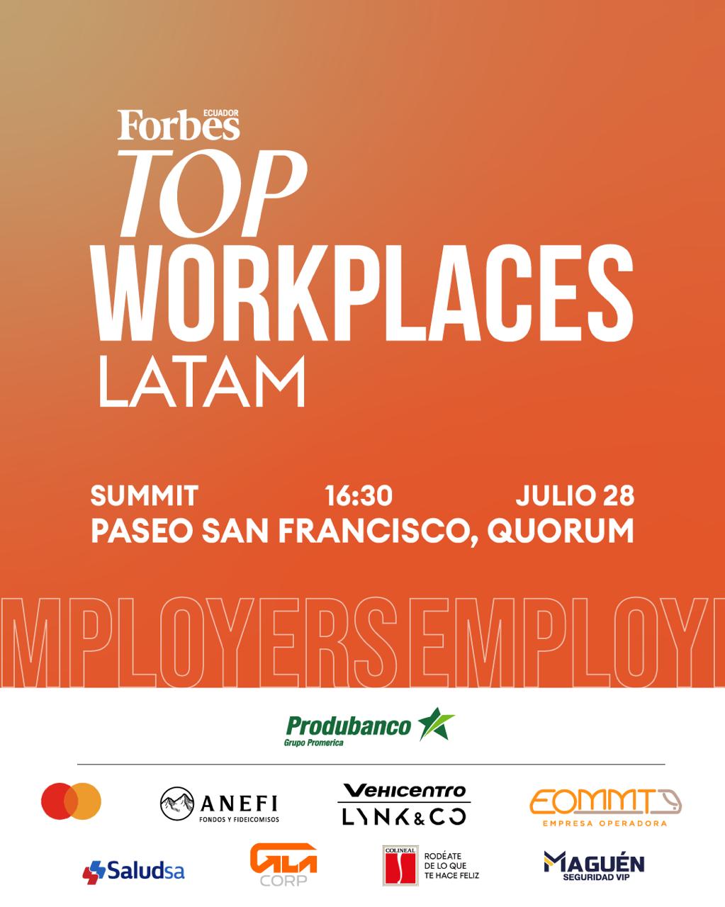 Invitación TOP WORKPLACES LATAM