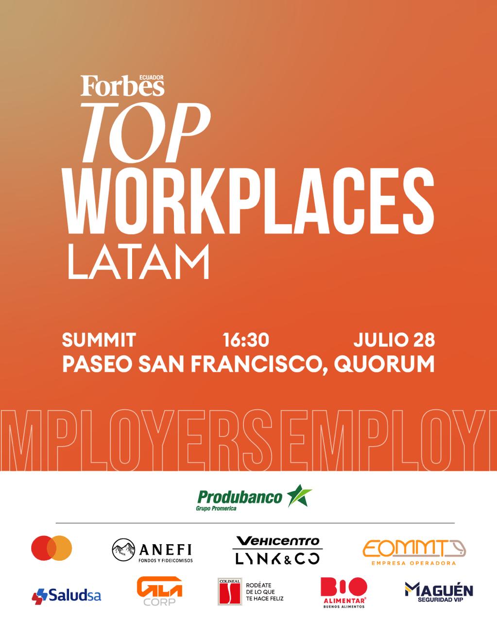 Invitación TOP WORKPLACES LATAM