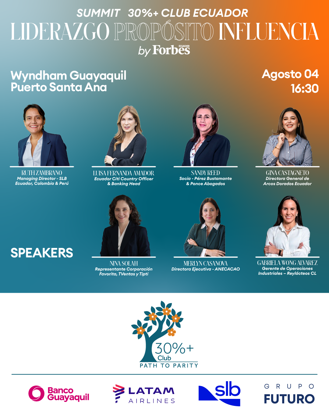 Invitación Summit 30%+ Club Ecuador By Forbes Ecuador