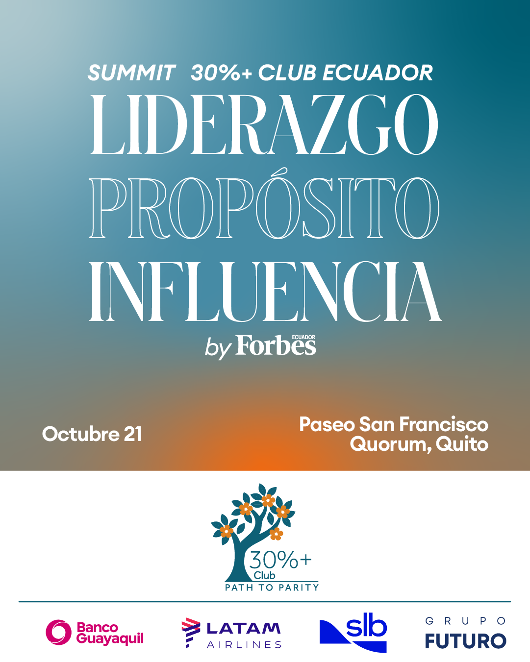 Invitación Summit 30%+ Club Ecuador 